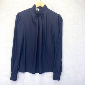 Vintage 80s Helene St. Marie Blouse Womens 4 Lightweight Minimalist Made in USA